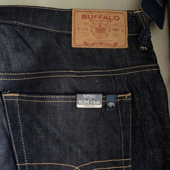 NWT - Buffalo David Bitton Slim Ash Men’s Jeans in Rinsed Indigo - Size 38/30 - Picture 10 of 10